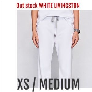 MEDIUM WHITE FIGS SCRUB PANTS